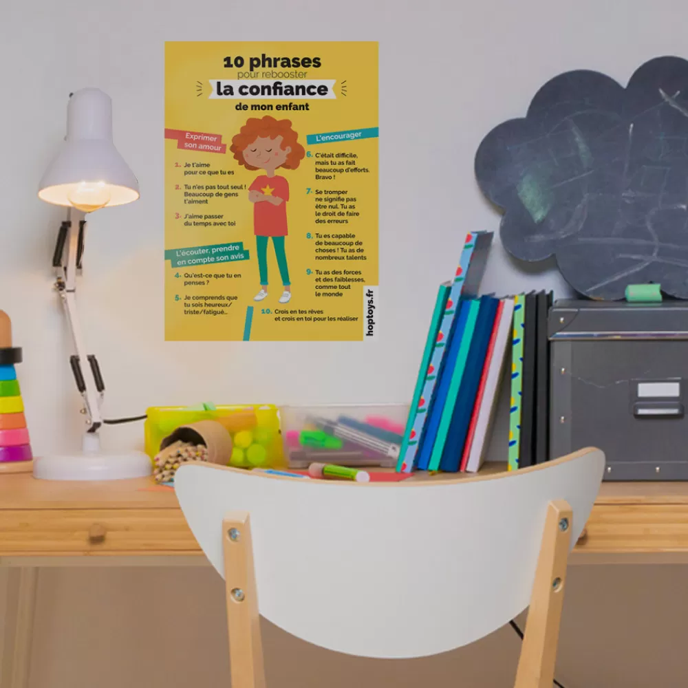 Affiche "10 phrases pour rebooster la confiance !"-HOPTOYS Best Sale