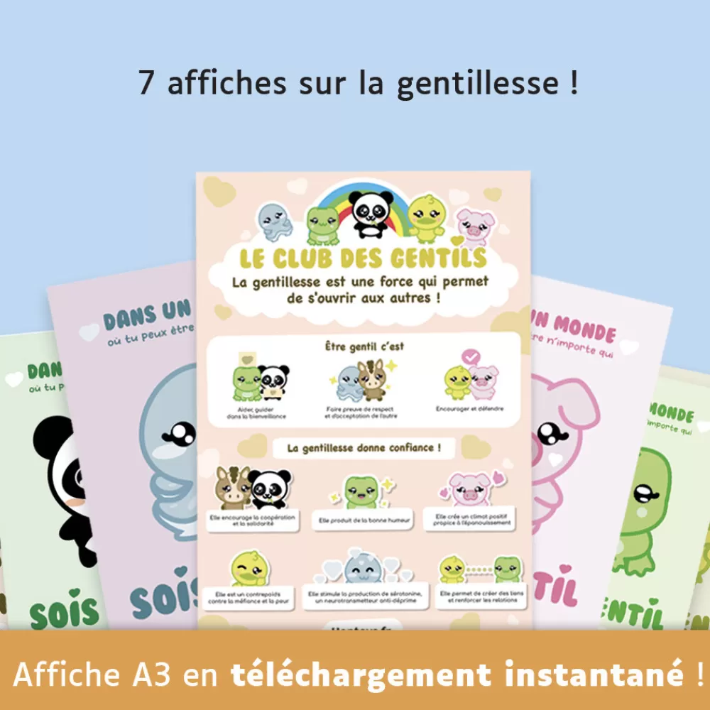 Affiches sur la gentillesse - Le club des gentils !-HOPTOYS Hot