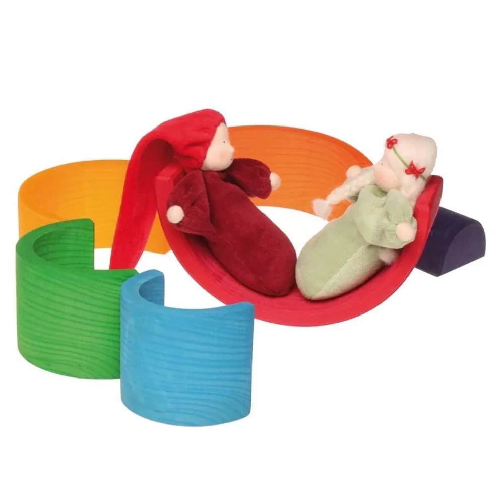 Arc-en-ciel en bois multicolore --HOPTOYS Discount