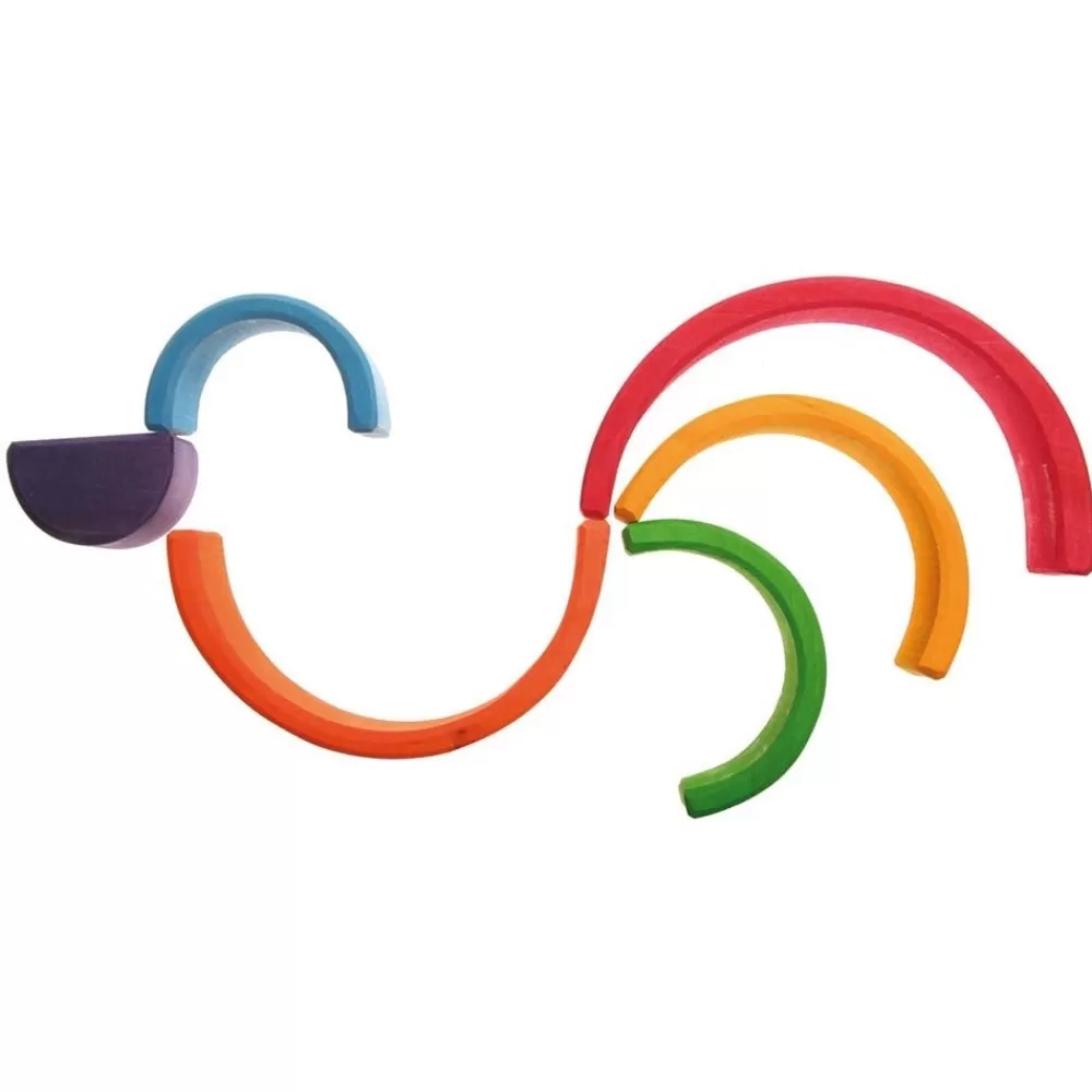 Arc-en-ciel en bois multicolore --HOPTOYS Discount