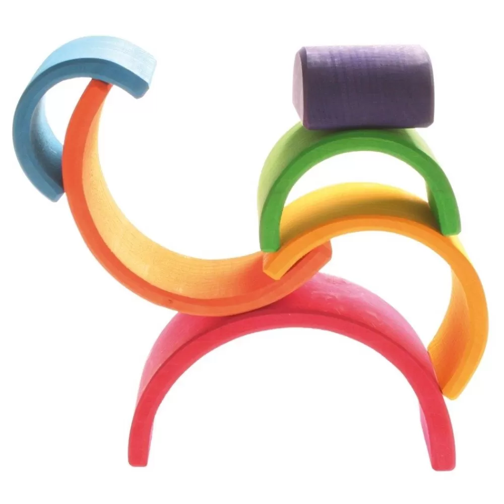 Arc-en-ciel en bois multicolore --HOPTOYS Discount