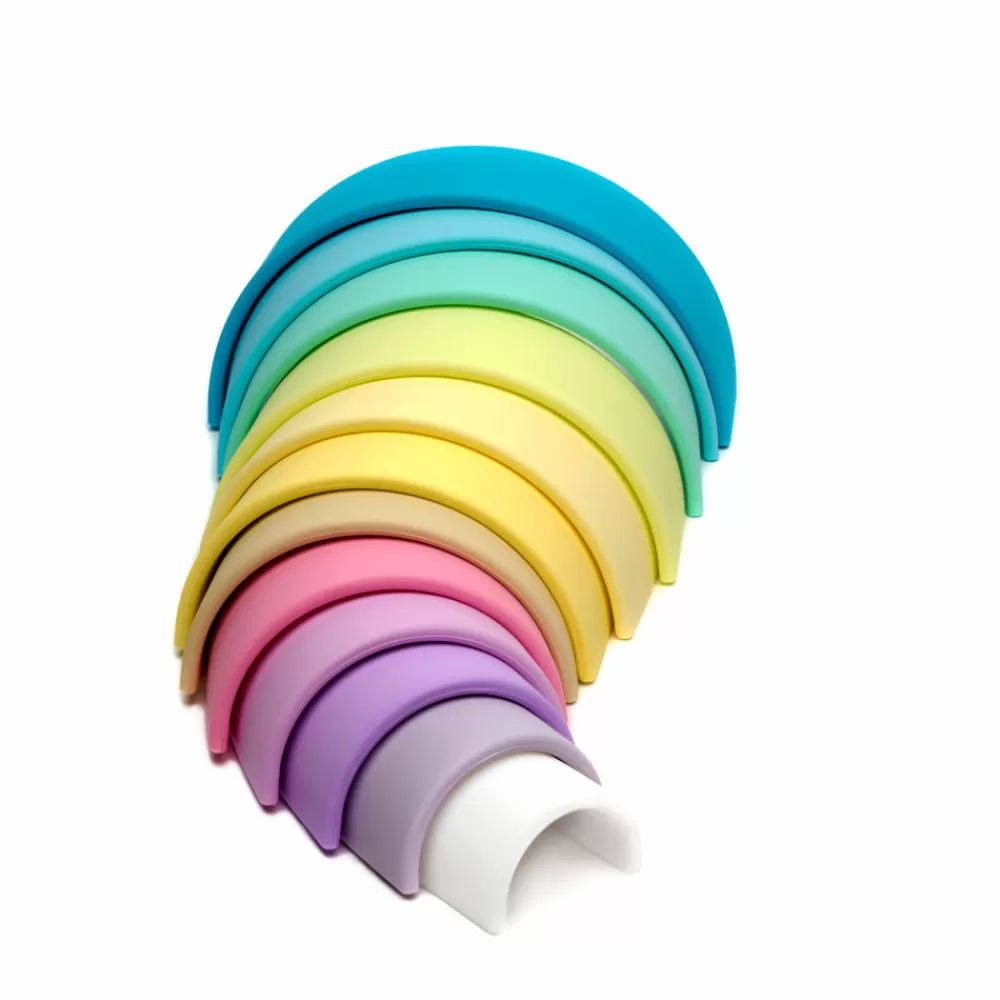 Arc-en-ciel en silicone pastel x 12 --HOPTOYS Cheap