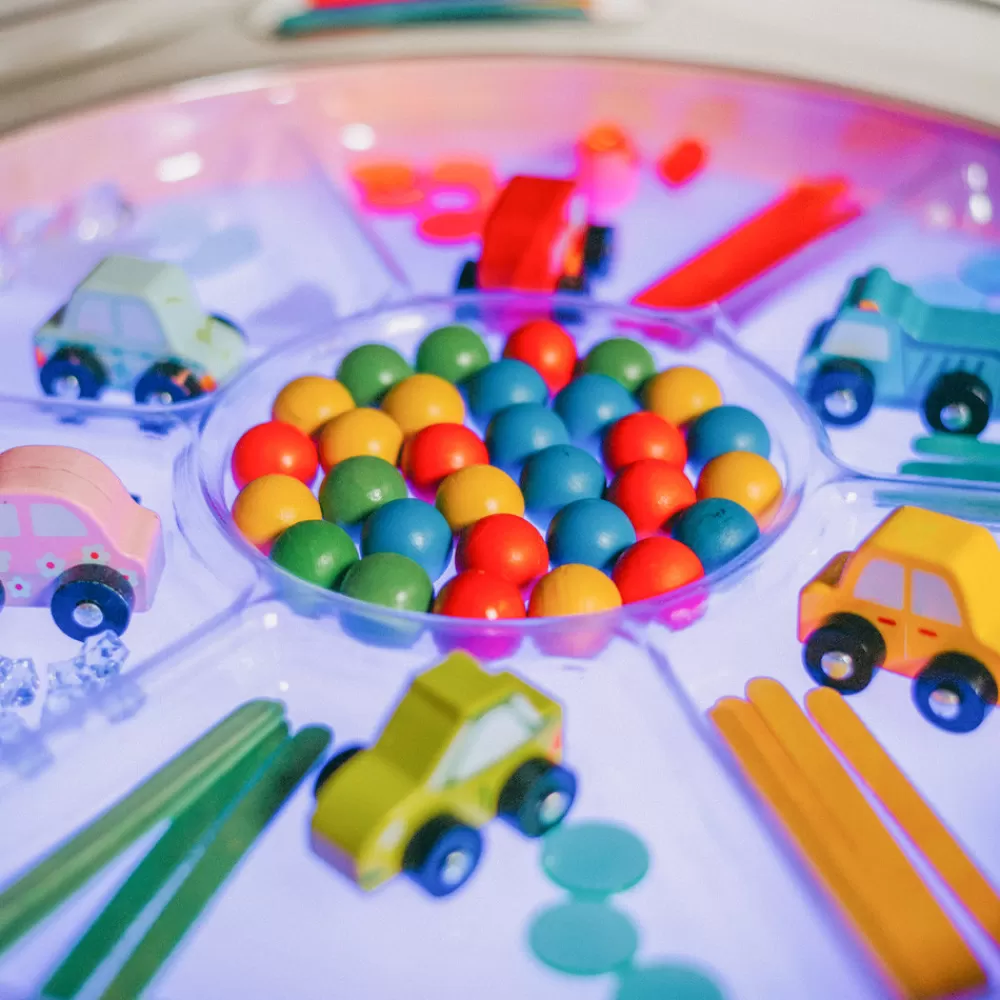 Bac d'exploration compartimenté Magic Light - translucide-HOPTOYS Fashion