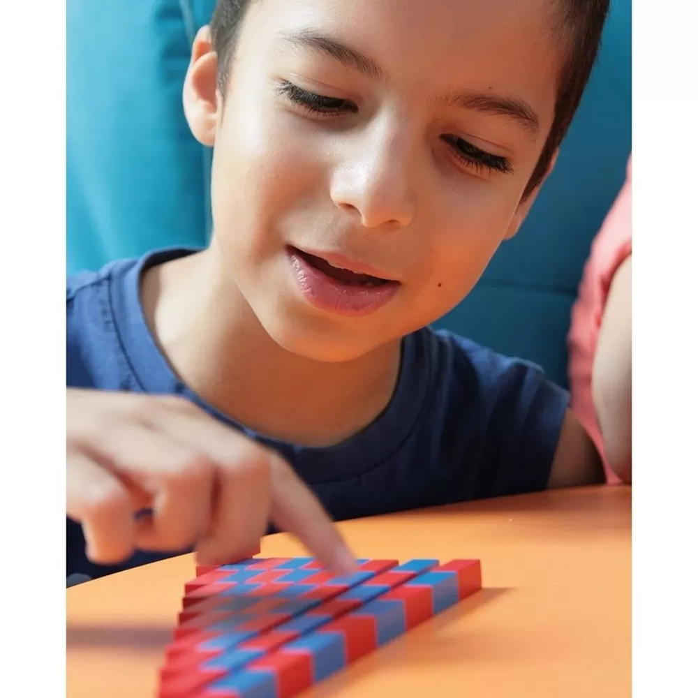 BARRES ROUGES ET BLEUES MONTESSORI-HOPTOYS Fashion