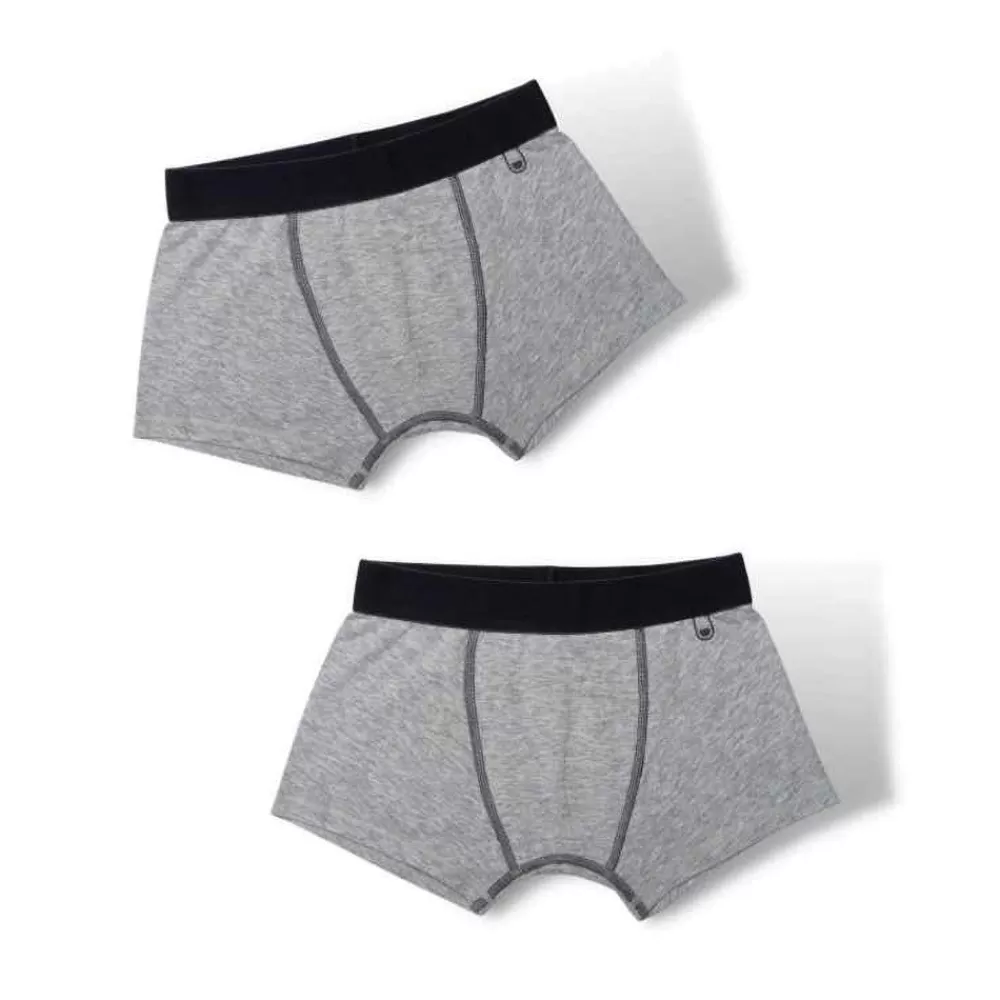 Boxers garçon ultra doux gris - Lot de 2-HOPTOYS Outlet