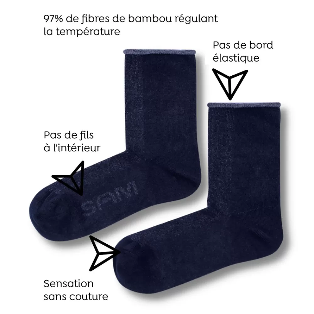 Chaussettes Bamboo bleues - Lot de 2-HOPTOYS Cheap