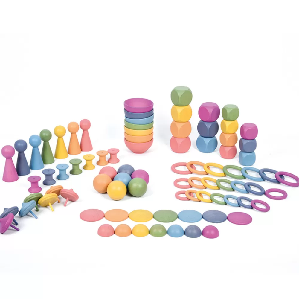 Coffret de 84 jouets en bois jumbo --HOPTOYS Best