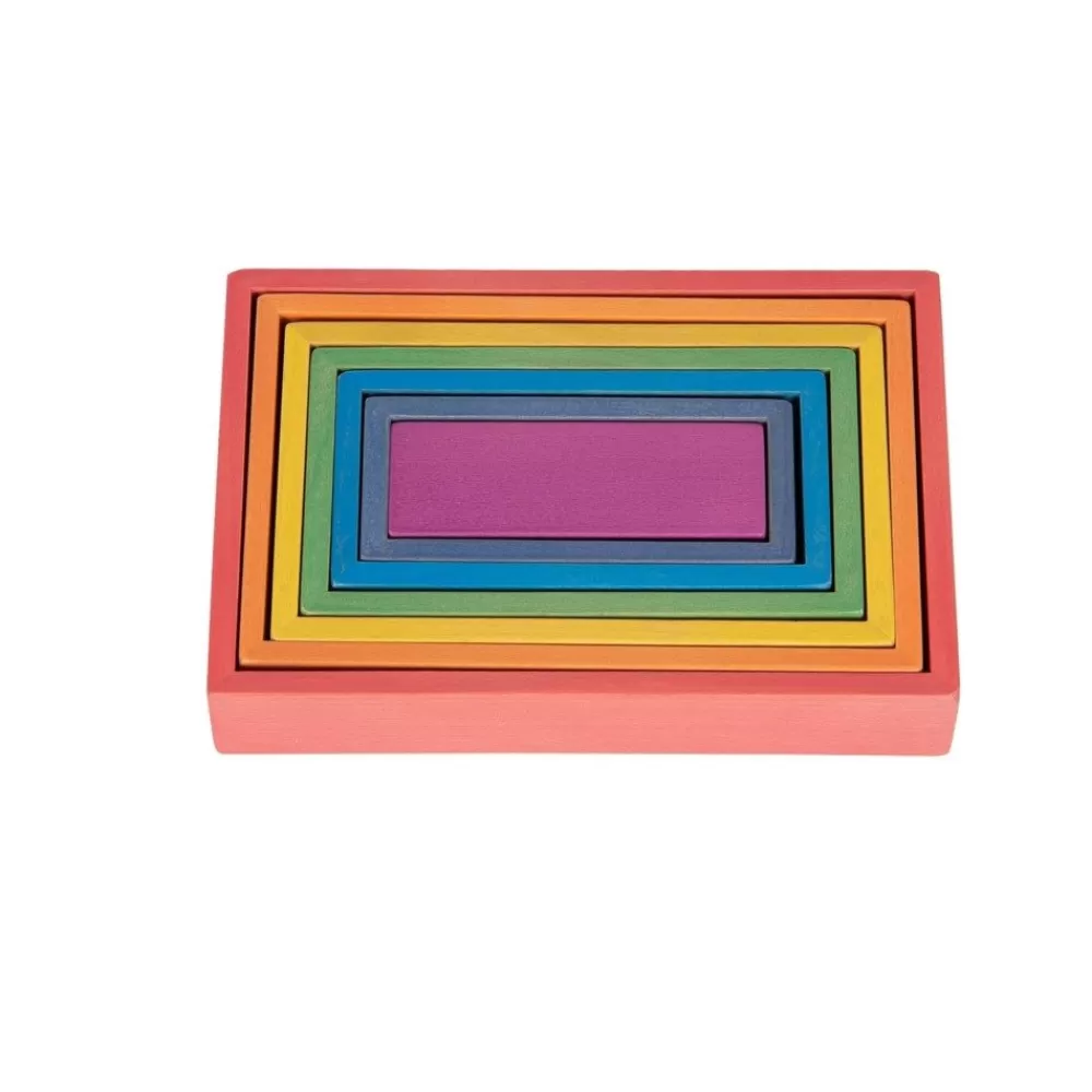Construction arc-en-ciel - rectangles-HOPTOYS New