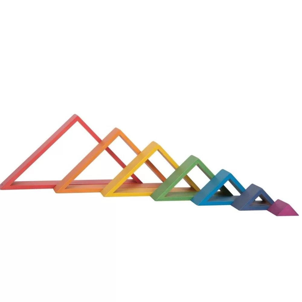 Construction arc-en-ciel - triangles --HOPTOYS Cheap