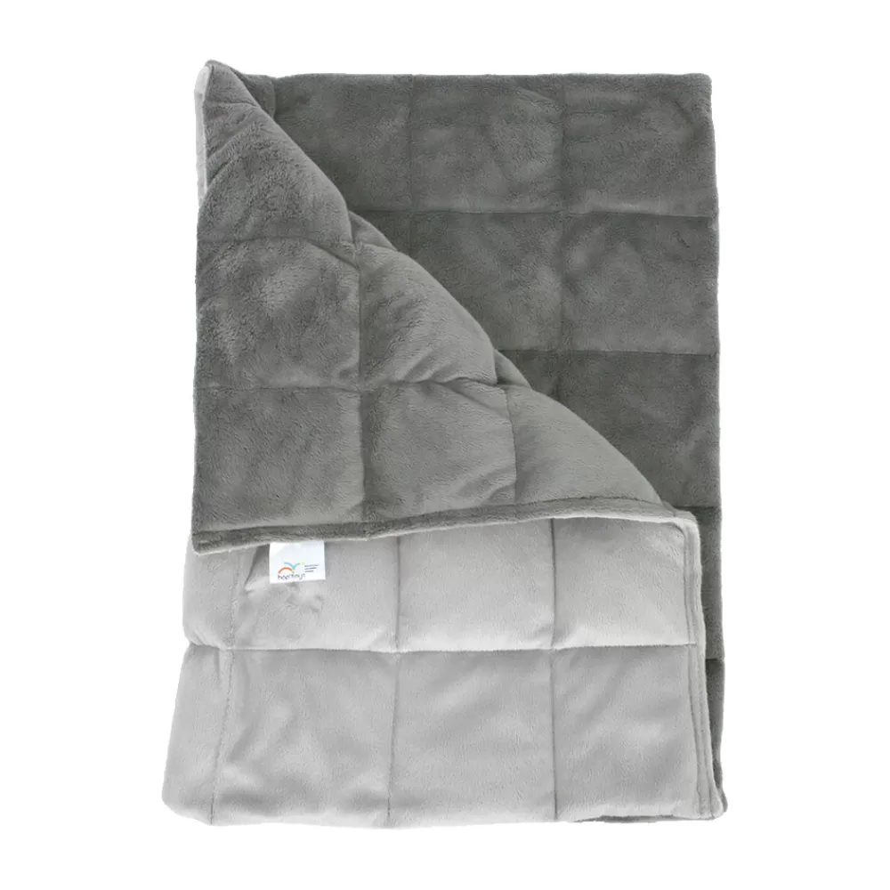 Couverture lesté 100 x 150 cm - 3 kg - gris clair/gris foncé-HOPTOYS Fashion