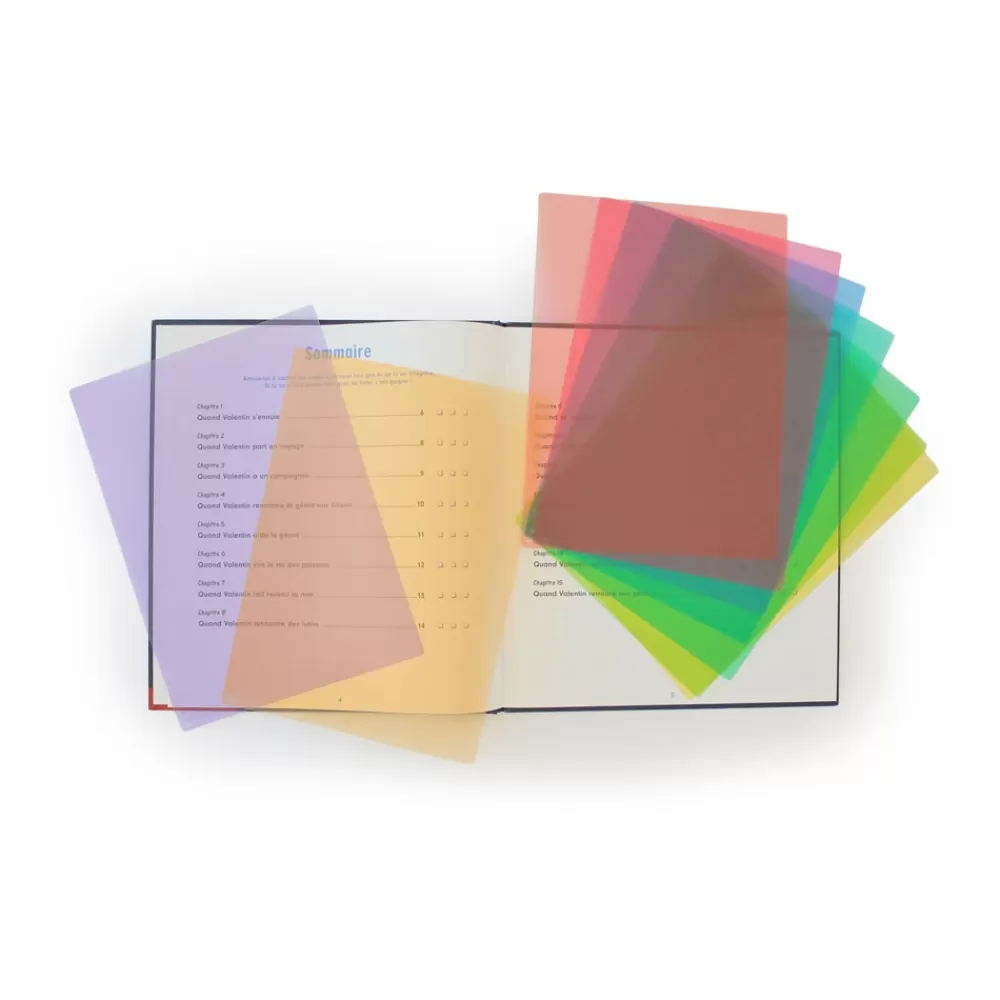 Couvre-feuilles transparents colorés x10-HOPTOYS Best