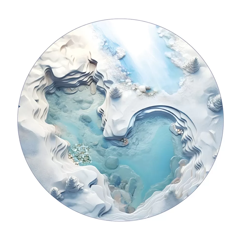 Décor monde hivernal pour bac d'exploration rond-HOPTOYS Hot