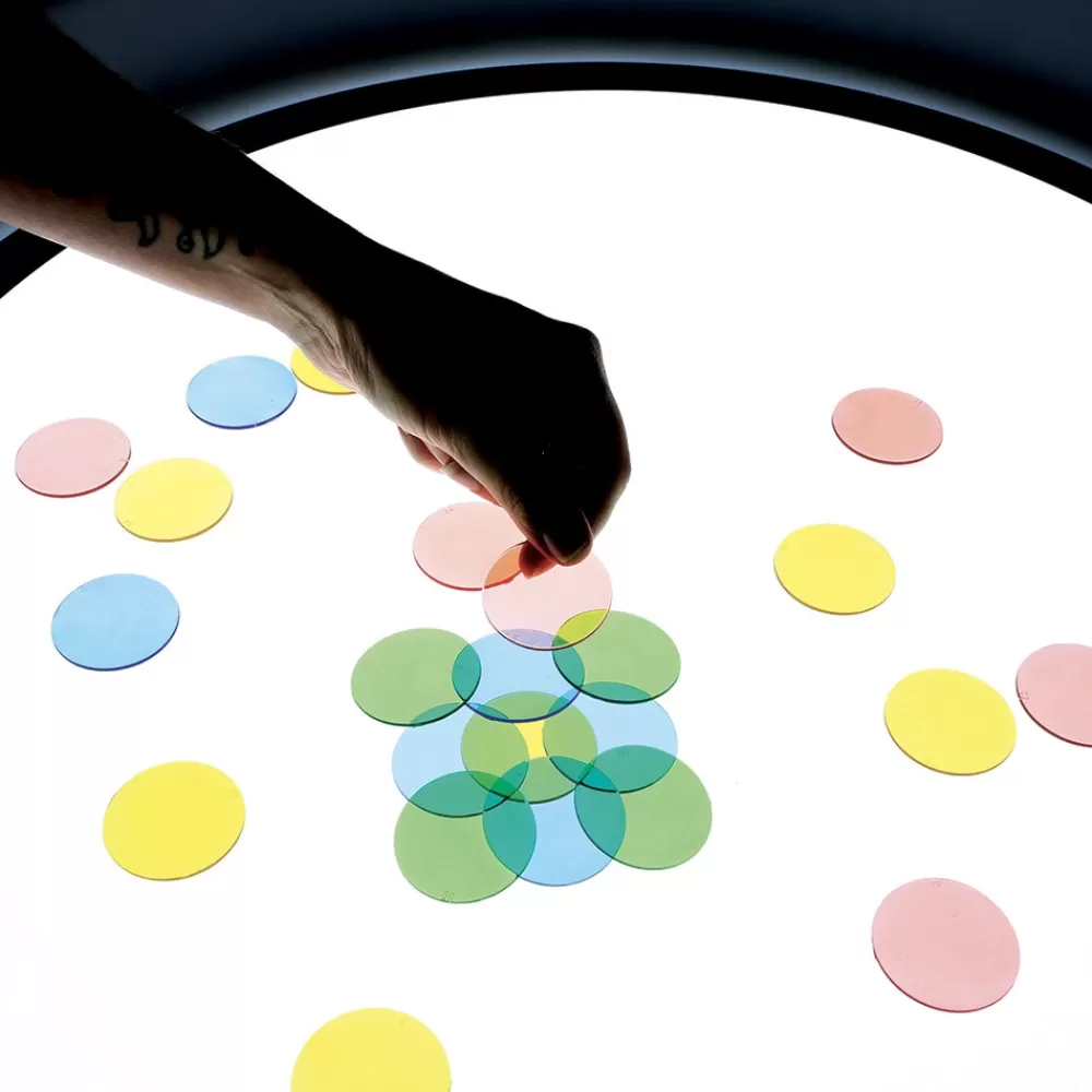 Disques translucides colorés x 200-HOPTOYS Clearance
