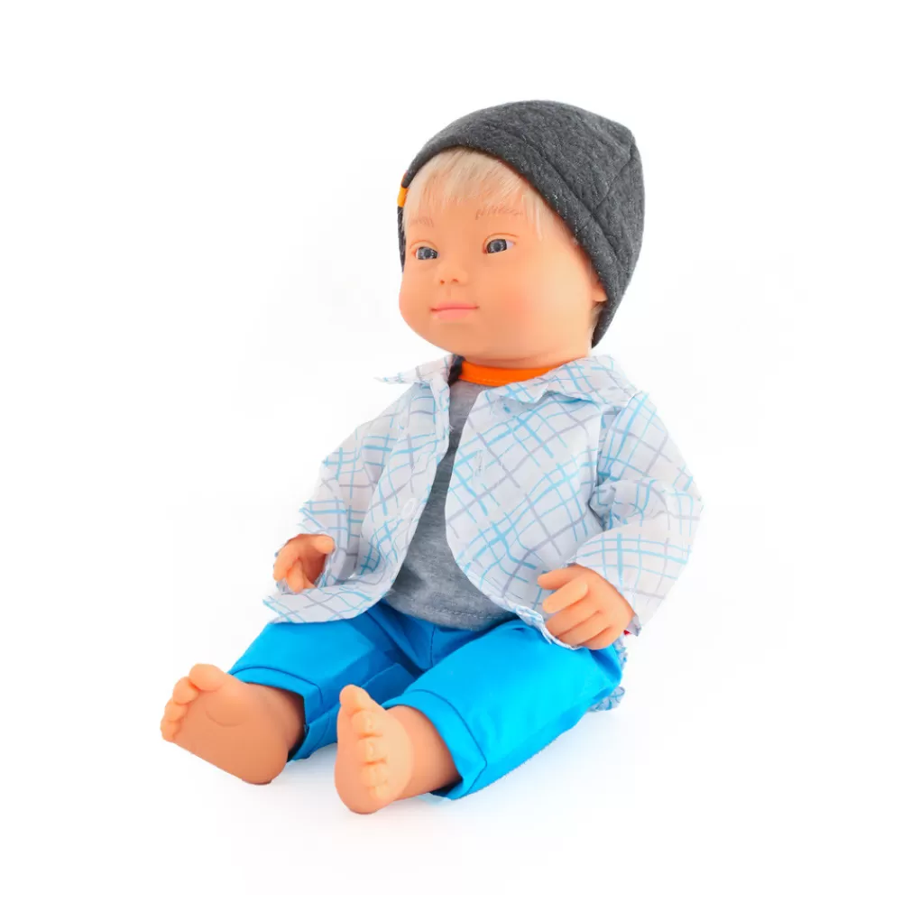 Ensemble mi-saison bleu pour poupée inclusive-HOPTOYS Best Sale