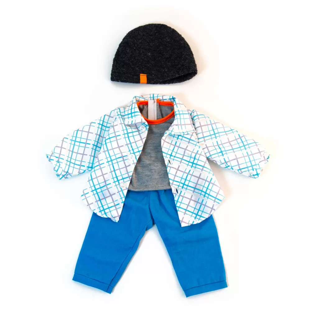 Ensemble mi-saison bleu pour poupée inclusive-HOPTOYS Best Sale