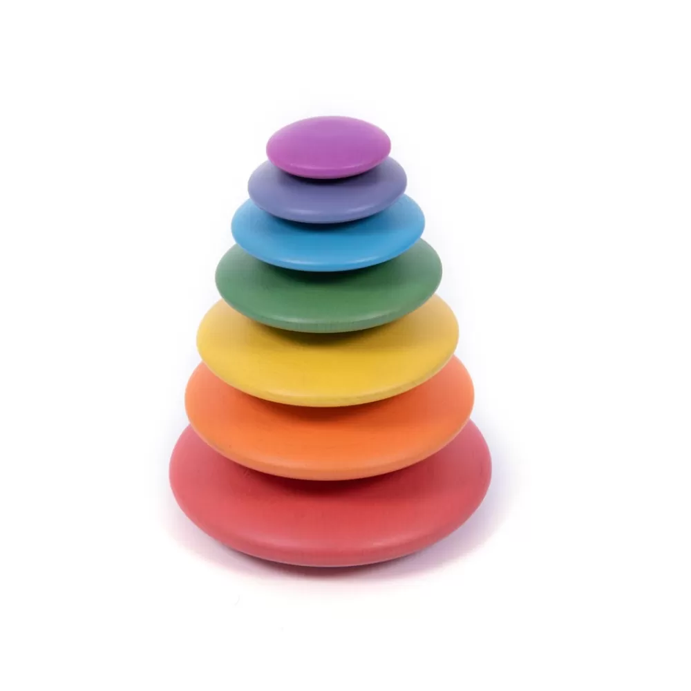 Galets en bois arc-en-ciel x 7-HOPTOYS Fashion