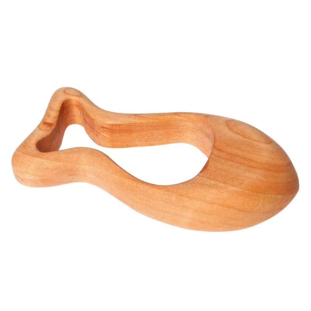 Hochet poisson creux en bois --HOPTOYS New
