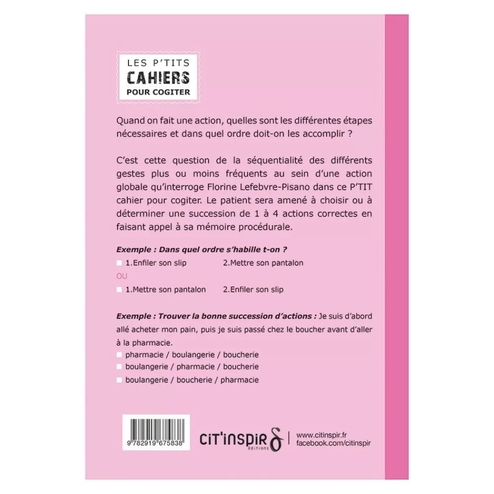 Les p’tits cahiers pour cogiter – n°6 organisons-nous --HOPTOYS Cheap
