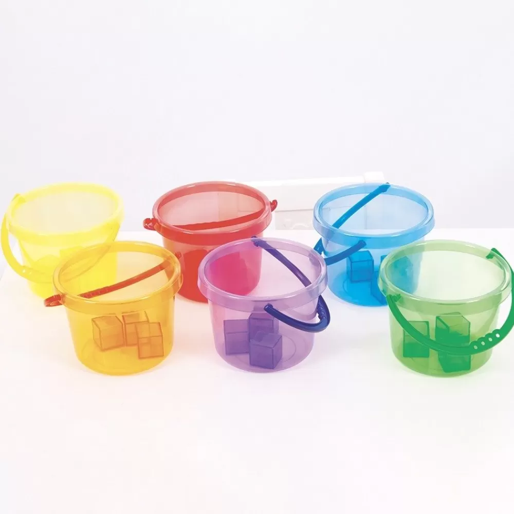 Lot 6 seaux colorés --HOPTOYS New