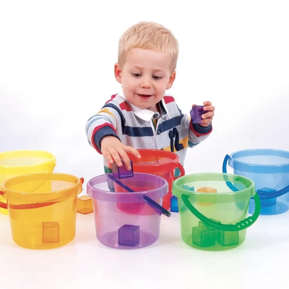 Lot 6 seaux colorés --HOPTOYS New