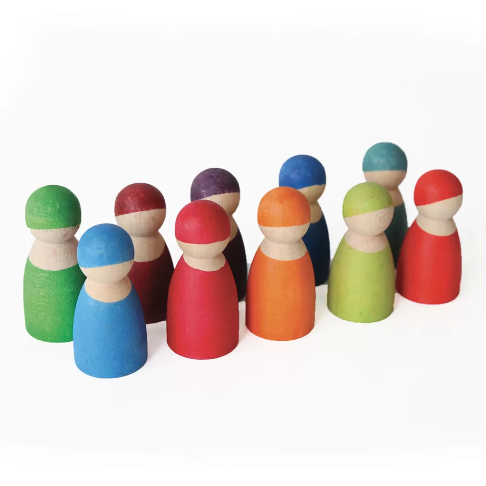 Lutins de bois multicolores par 12-HOPTOYS Best