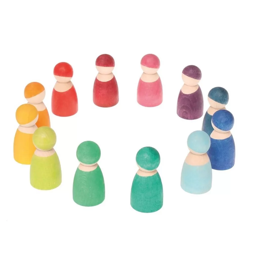 Lutins de bois multicolores par 12-HOPTOYS Best