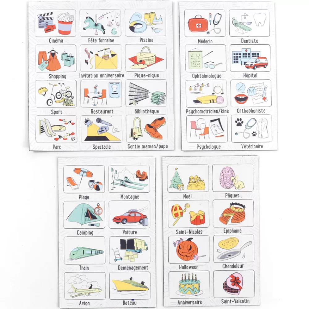 Magnets activités : soins, fêtes, voyages, sorties, activités-HOPTOYS Clearance