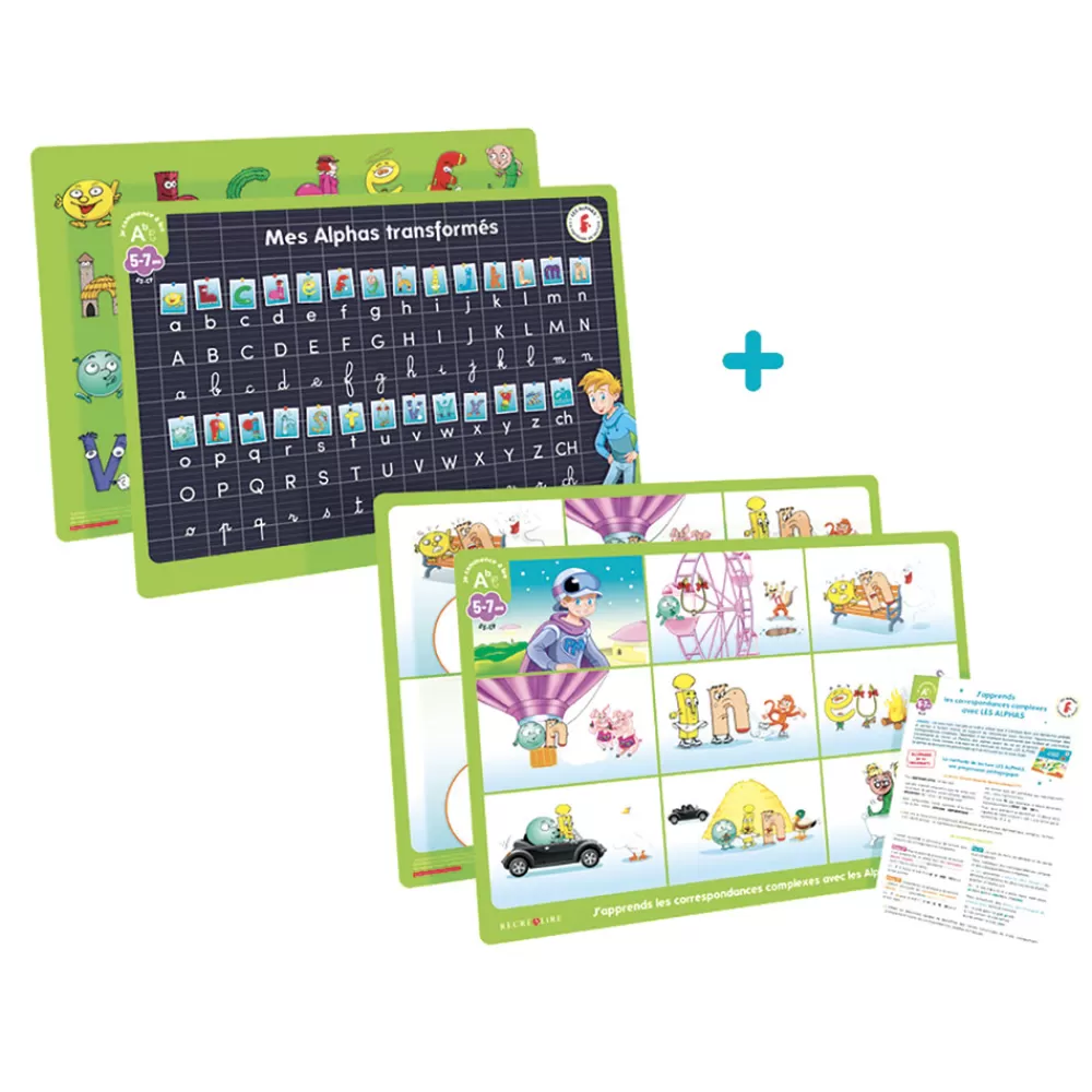 MES DEUX SOUS-MAINS DES ALPHAS "JE COMMENCE A LIRE"-HOPTOYS Sale