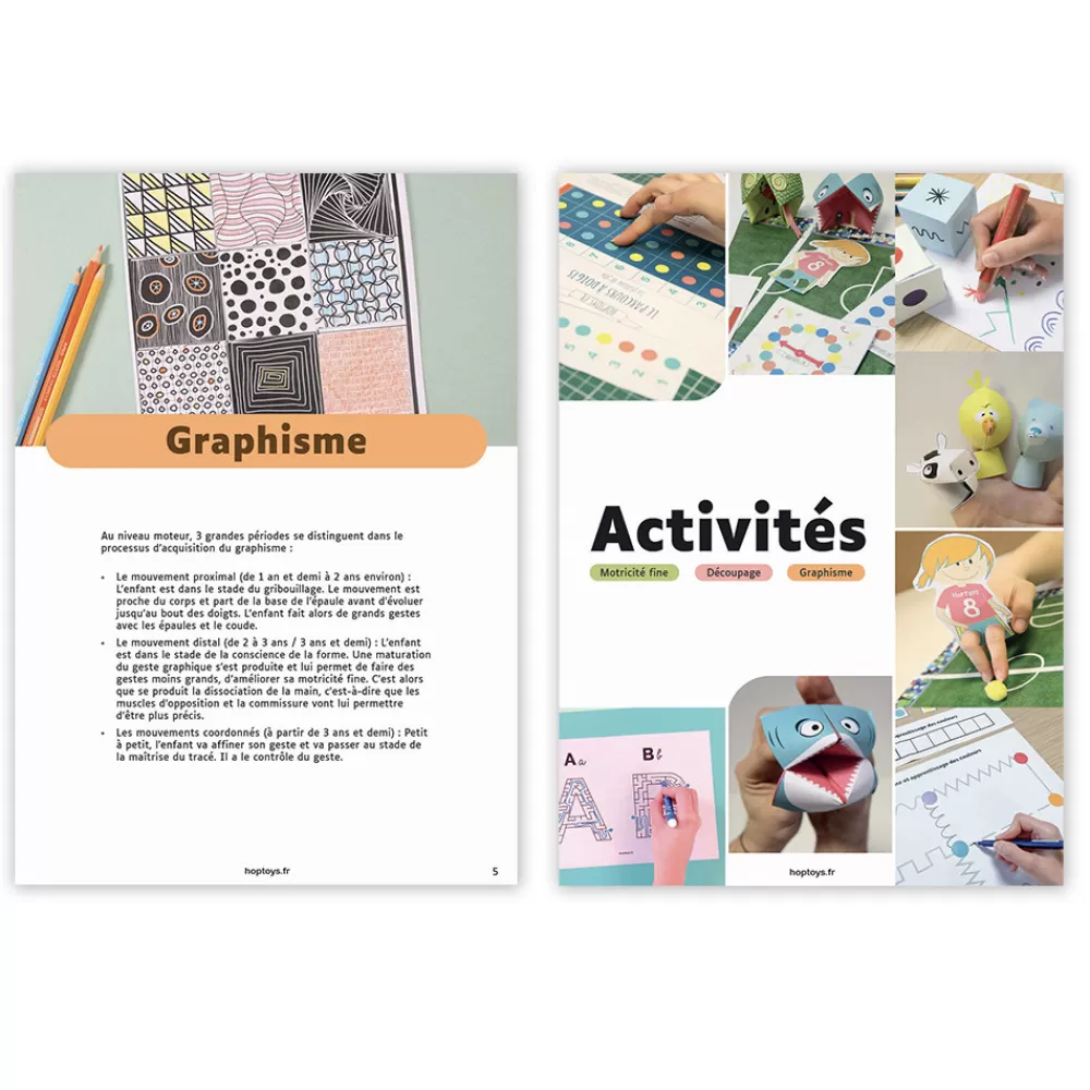 Mon carnet d'exercices ludiques pour entraîner la motricité fine-HOPTOYS Store