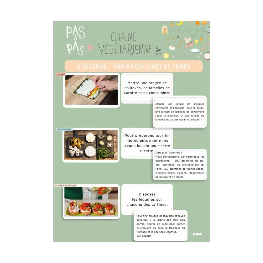 Pas à pas les recettes : les plats végétariens-HOPTOYS Fashion