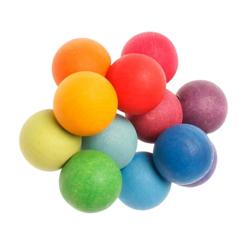 Perles de bois arc-en-ciel --HOPTOYS Cheap