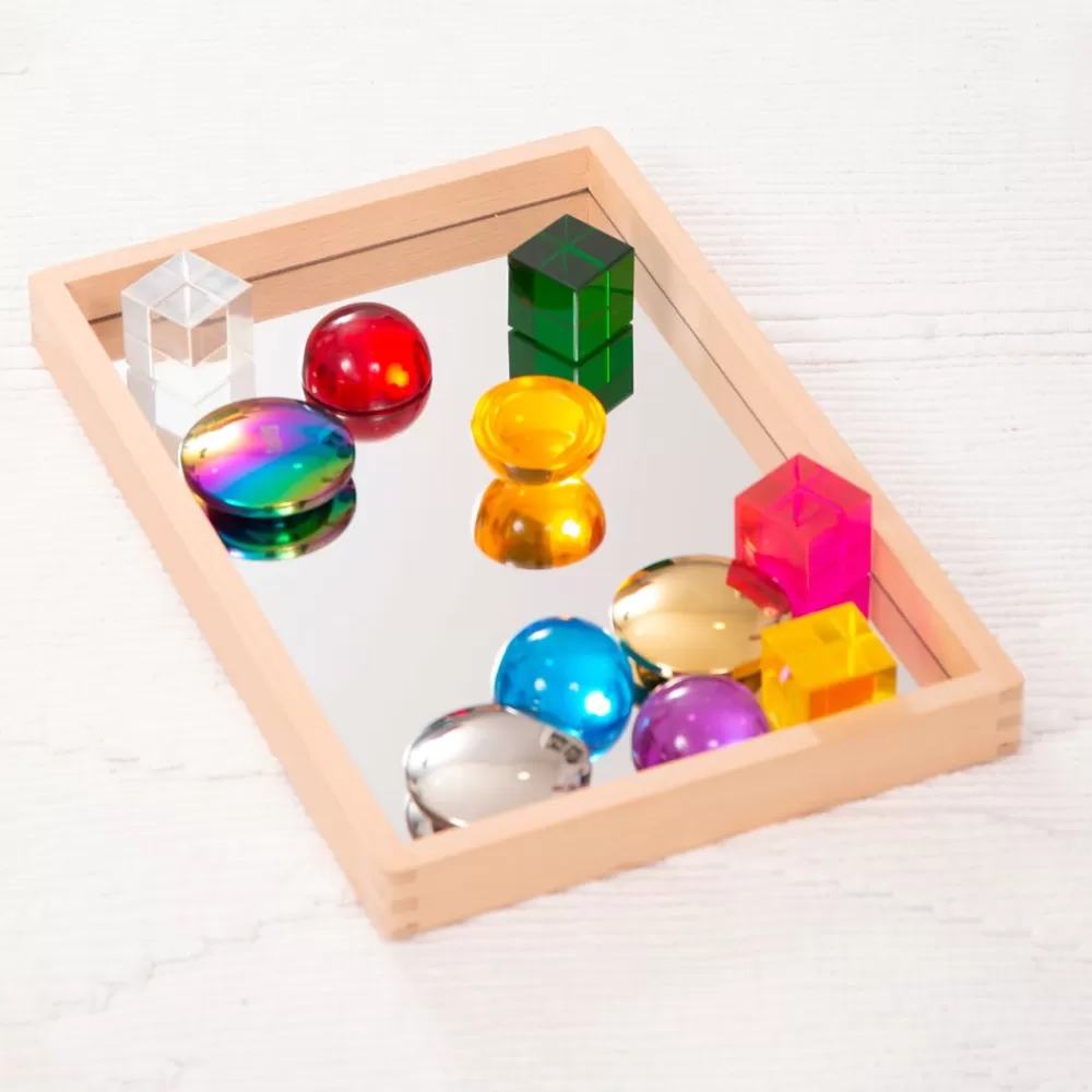 Petit plateau miroir en bois-HOPTOYS Cheap