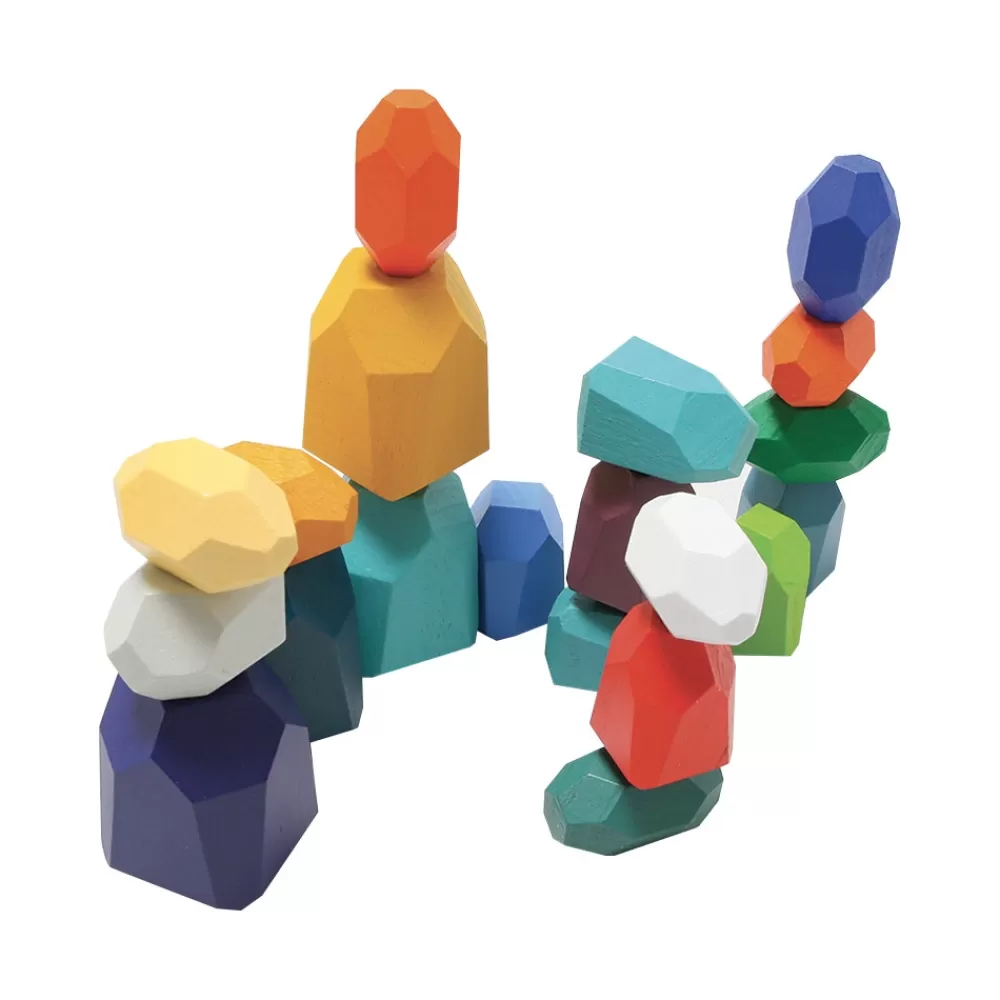 Pierres à empiler en bois x 21-HOPTOYS Best