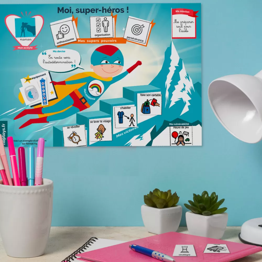 Poster à personnaliser "Moi, super-héros !"-HOPTOYS New
