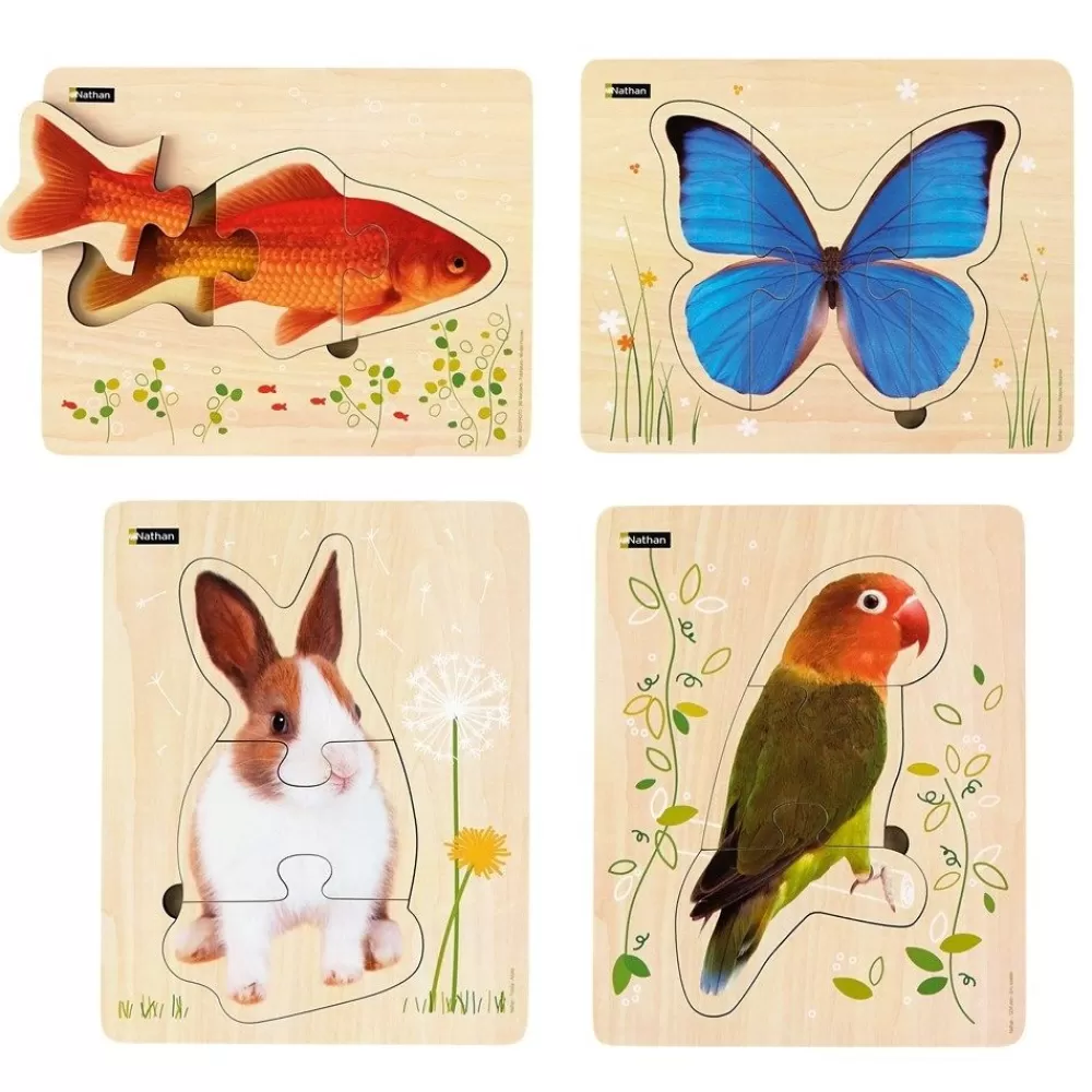 PUZZLE BOIS ANIMAUX PAR 4-HOPTOYS Store
