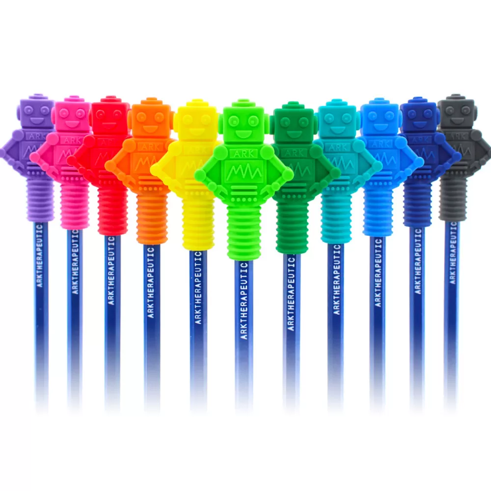 Robot - Embout de crayon à mordiller-HOPTOYS New