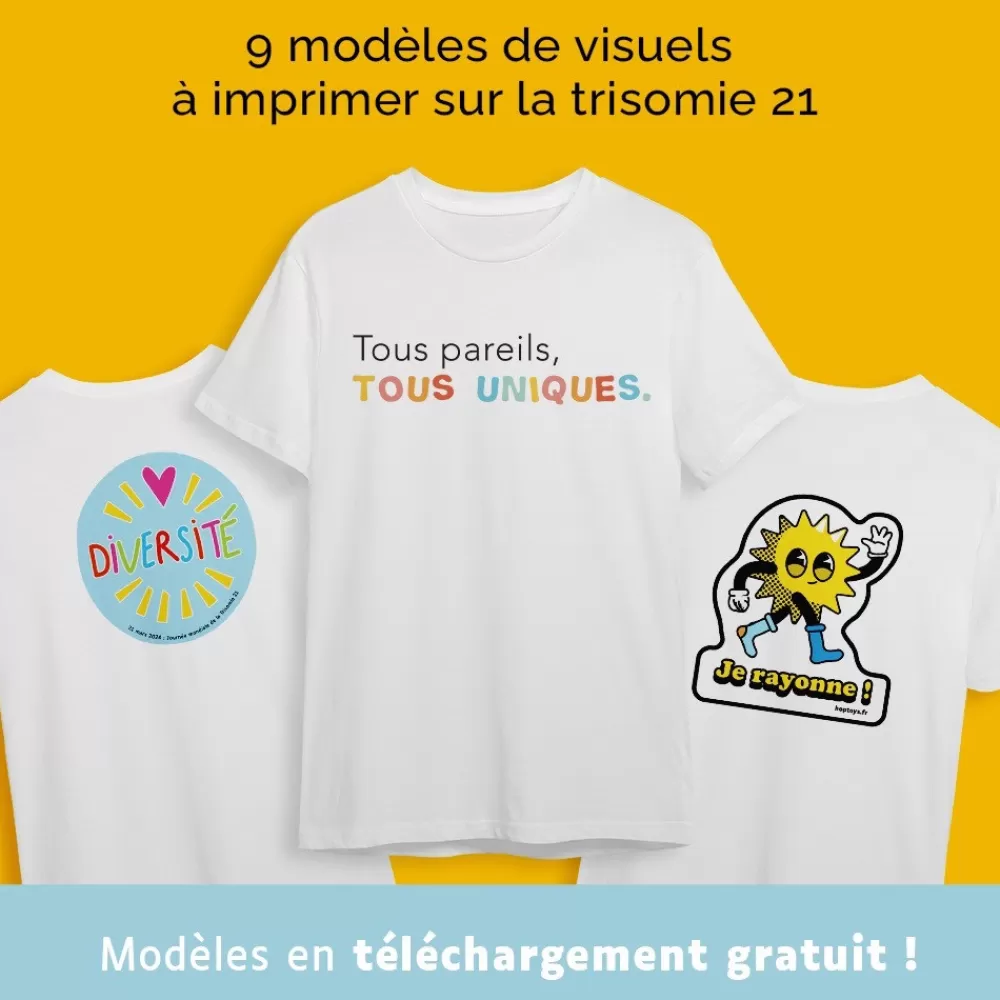 Transferts pour T-shirt - Trisomie 21-HOPTOYS Discount