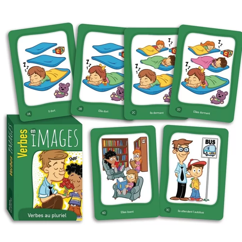 Verbes en images - Verbes au pluriel --HOPTOYS Flash Sale