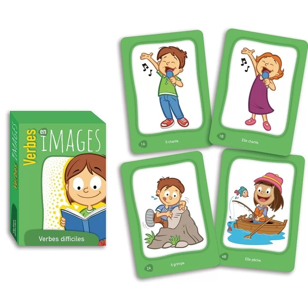 Verbes en images - Verbes difficiles --HOPTOYS Store