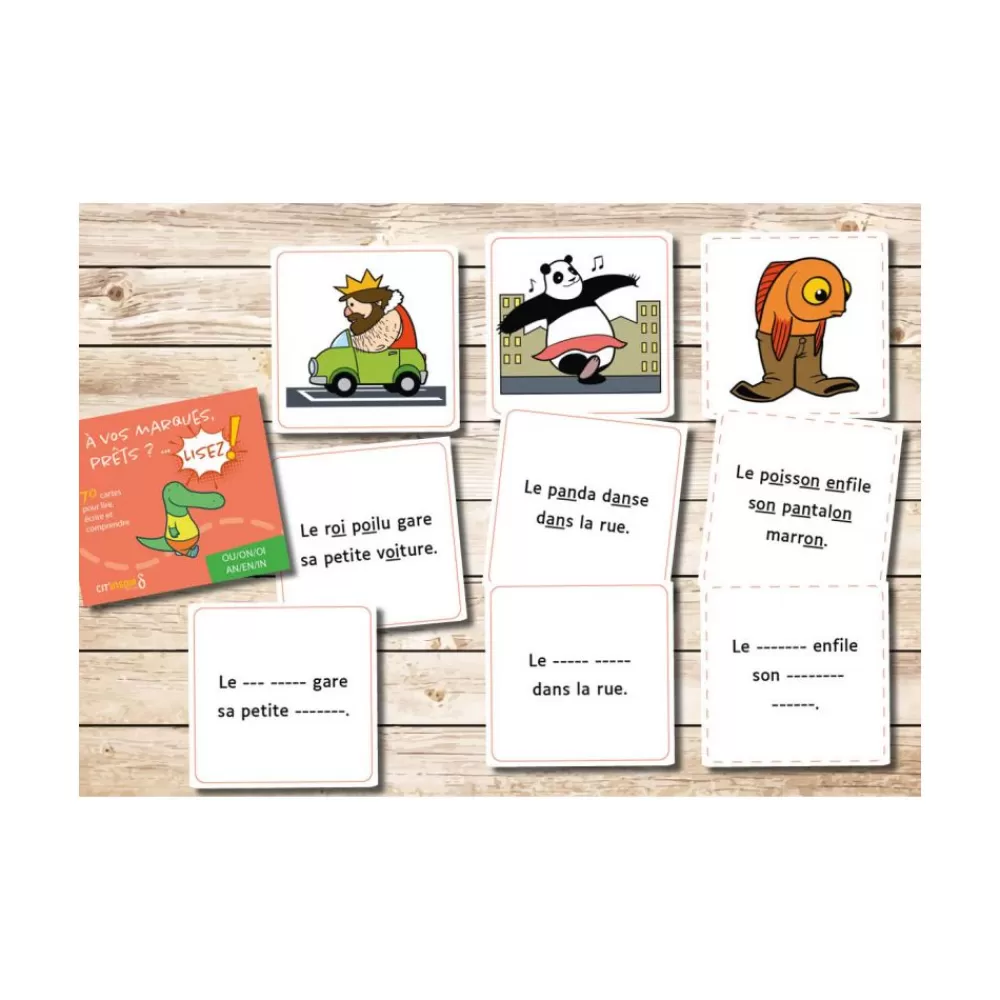 À vos marques... prêts... ? Lisez ! 70 cartes OU-ON-OI-AN-EN-IN-HOPTOYS Best